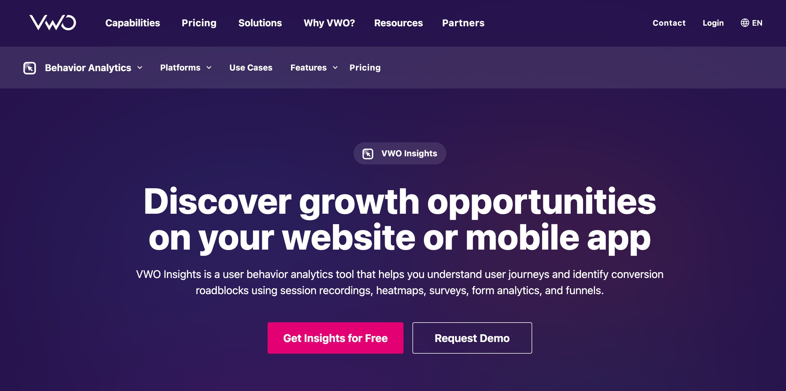 VWO Landing Page